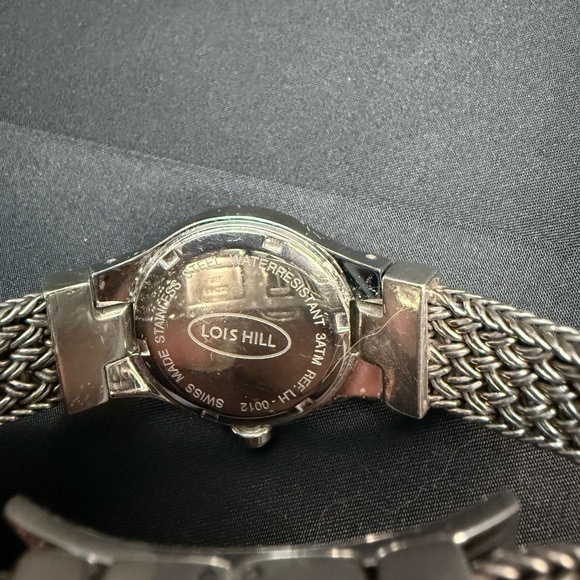 Lois Hill Sterling Silver Stainless Watch Woven Paisley Quartz Movement